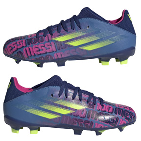 adidas Youth   X SpeedFlow Messi.3 FG Soccer Shoes (Blue/Pink)