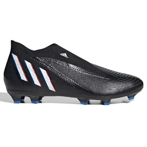 adidas  Predator  Edge.3  Laceless LL FG Soccer Shoes (Black/White)
