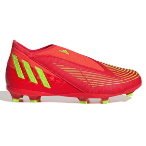 adidas Youth  Predator Edge.3 Laceless LL FG  Shoes (Red/Green)