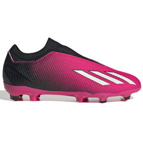 adidas Youth   X Speedportal.3 Laceless FG Shoes (Pink/Black)
