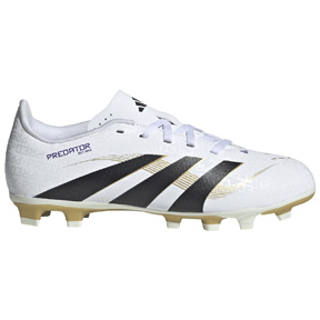 adidas Youth  Predator Club FG Soccer Shoes (Cloud White/Black/Gold)