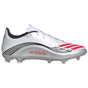 adidas  Messi   F50  League FG Soccer Shoes (White/Lucid Red)