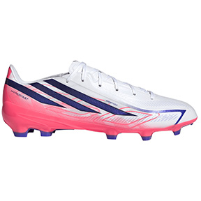 adidas  F50  Hyperfast League FG Shoes (White/Purple/Turbo)