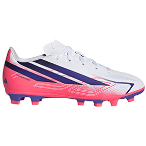 adidas Youth  F50  Hyperfast Club FG Shoes (White/Solar/Turbo)