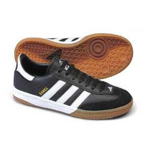 adidas Youth Samba Millenium Indoor Soccer Shoes (Black/White)