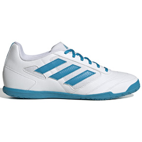 adidas  Super Sala 2 Indoor Soccer Shoes (White/Aqua Blue)