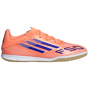 adidas  F50 Club Indoor Soccer Shoes (Beam Orange/Lucid Blue)