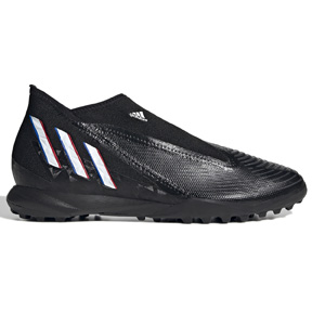 adidas  Predator Edge.3 Laceless LL Turf Soccer Shoes (Black/White)