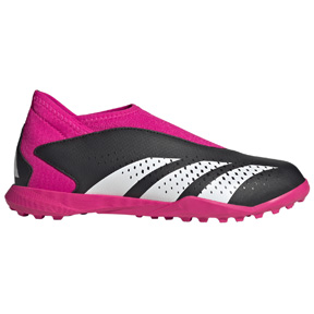 adidas Youth  Predator Accuracy.3 Laceless Turf (Black/White/Pink)