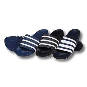 adidas adilette Soccer Sandals / Slides (Black/White) @