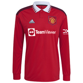 adidas Manchester United  Long Sleeve Soccer Jersey (Home 22/23)