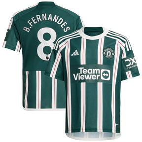 adidas Youth  Manchester United Fernandes #8 Jersey (Away 23/24)