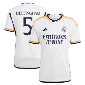 adidas  Real Madrid  Bellingham #5 Soccer Jersey (Home 23/24)