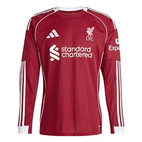 adidas Liverpool  Long Sleeve Soccer Jersey (Home 25/26)
