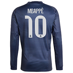 adidas  Real Madrid Mbappe #10  Long Sleeve Soccer Jersey (Away 25/26)
