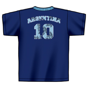 World Cup 2006 Argentina #10 Soccer Tee (Navy Blue)