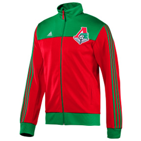 adidas Lokomotiv Moscow Soccer Track Top (Red Poppy/Fairway)