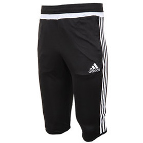 adidas Tiro 15 3/4 Soccer Training Pant (Black/White) @ SoccerEvolution