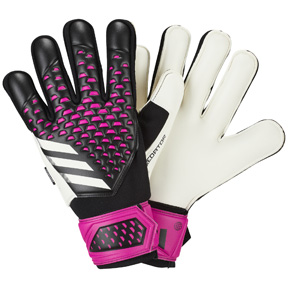 adidas  Predator Match Fingersave Goalie Gloves (Black/White/Pink)