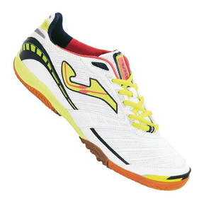 Joma Lozano Indoor Soccer Shoes (White/Fluorescent Yellow)