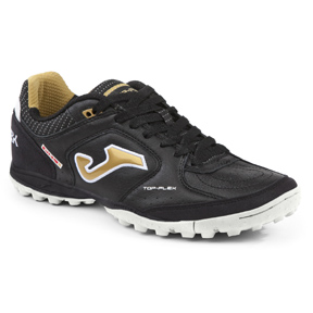 Joma Top Flex 801 Turf Soccer Shoes (Black/White/Gold)