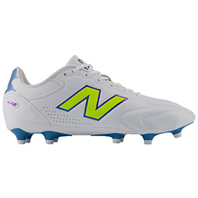 New Balance 442 v3 Team Wide Width FG Shoes (White/Alkaline Green)