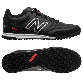 New Balance   442 v2 Team Wide Turf Soccer Shoes (Black/White)