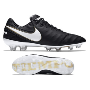 Nike Tiempo Legend VI FG Soccer Shoes (Black/White)