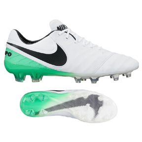 nike tiempo white green