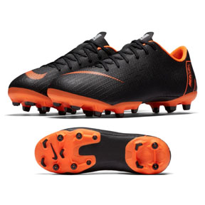 Nike Youth Mercurial Vapor XII Academy MG Shoes (Black/Orange)