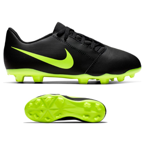 Nike Youth Phantom Venom Club FG Soccer Shoes (Black/Volt)