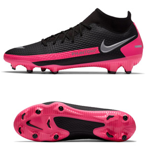 Nike Phantom GT Academy DF FG/MG Soccer Shoes (Black/Pink)