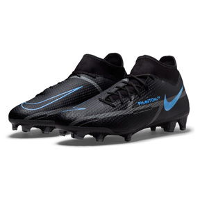 Nike Phantom GT2 Academy DF FG Soccer Shoes (Black/Blue)