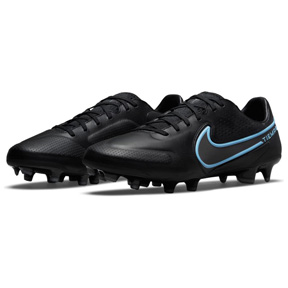 Nike  Tiempo Legend 9 Pro FG Soccer Shoes (Black/Blue/Iron Grey)