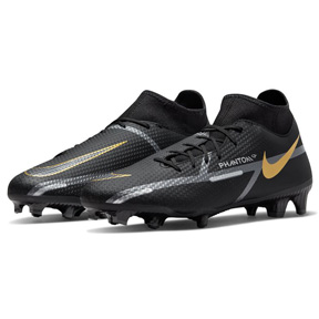 Nike Phantom  GT2  Academy DF FG Soccer Shoes (Black/Gold)