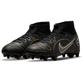 Nike Youth  Mercurial  Superfly 8 Academy FG Shoes (Black/Gold)