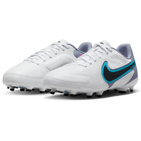 Nike Youth   Tiempo Legend 9 Academy FG Shoes (White/Pink/Blue)