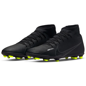 Nike  Mercurial Superfly 9 Club FG Soccer Shoes (Black/White/Volt)