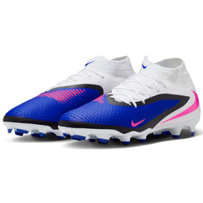 Nike Phantom 6 High Academy FG Soccer Shoes (White/Blue/Blast)
