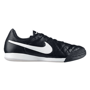 Nike Tiempo Legacy IC Indoor Soccer Shoes (Black/White) SoccerEvolution