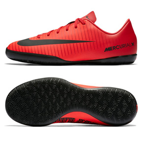Nike Youth Mercurial Victory  VI Indoor Shoes (Crimson/Black)