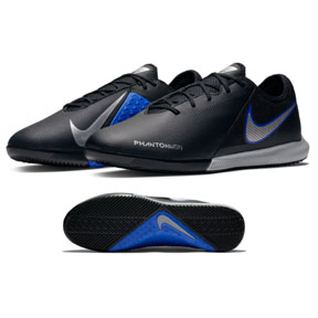 Nike Phantom Vision Academy Indoor Soccer Shoes (Black/Silver/Blue)