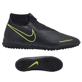 Nike Phantom Vision Academy DF Turf Soccer Shoes (Black/Volt ...