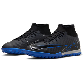 Nike   Zoom Mercurial Superfly 9 Academy Turf (Black/Royal)