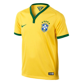 Nike Youth Brazil Soccer Jersey (Home 14/16) @ SoccerEvolution