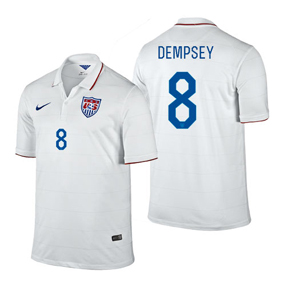 Nike Youth USA Dempsey #8 Soccer Jersey (Home 14/16)