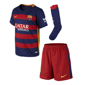 Nike Young Boy Barcelona Soccer Jersey Mini Kit (Home 15/16)