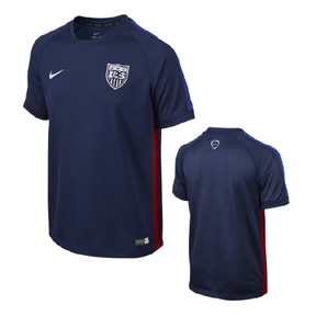 Nike Youth USA Squad Soccer Training Jersey (Loyal Blue 15/16) @ SoccerEvolution