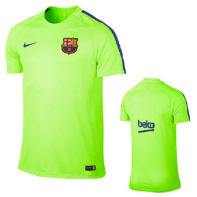 Nike Barcelona Dry Squad Soccer Training Jersey (Ghost Green)