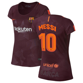 Nike Womens Barcelona Messi #10 Soccer Jersey (Alternate 17/18)